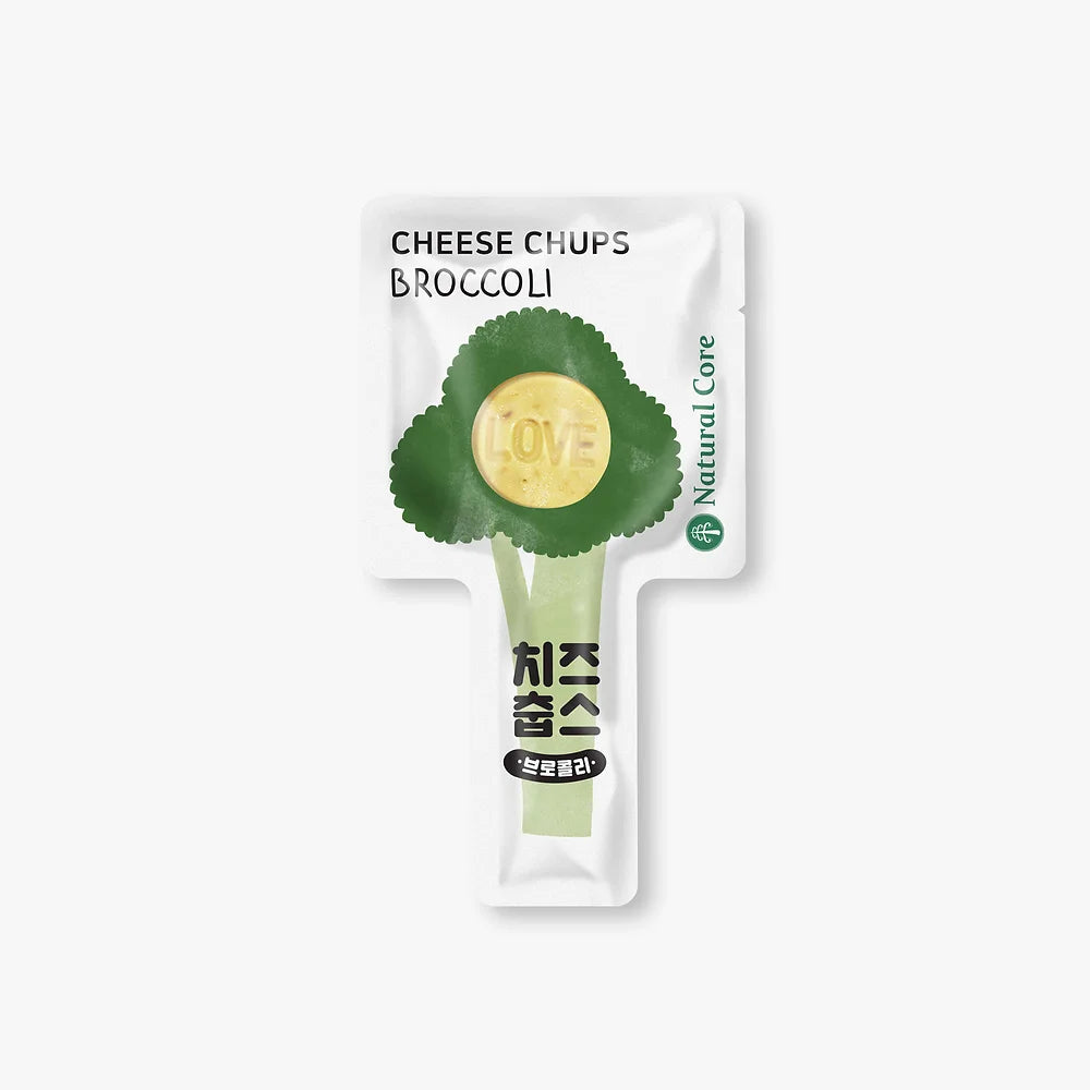 Natural Core Cheese Chups Broccoli- 10pcs - kikiandpuppies