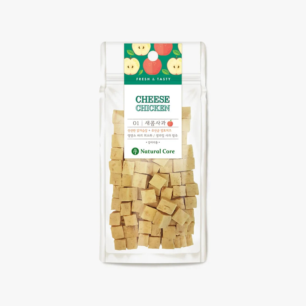 Natural Core Chicken & Apple Cheese Bite 80g - kikiandpuppies