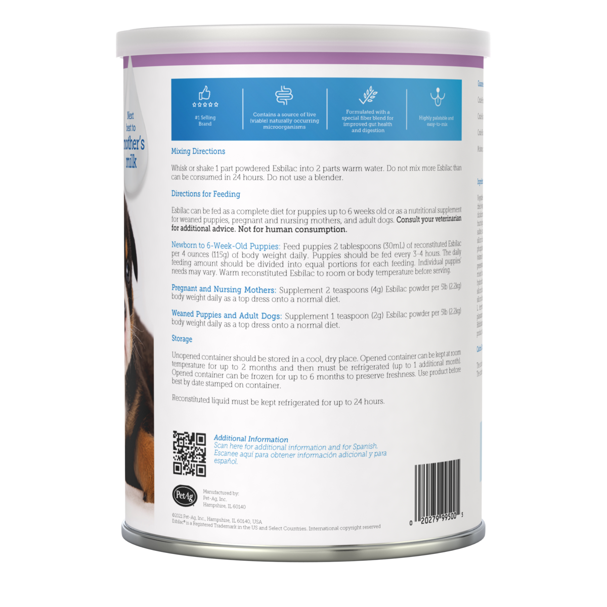 Esbilac® PetAg Puppy Goat's Milk Replacer Powder - 340g