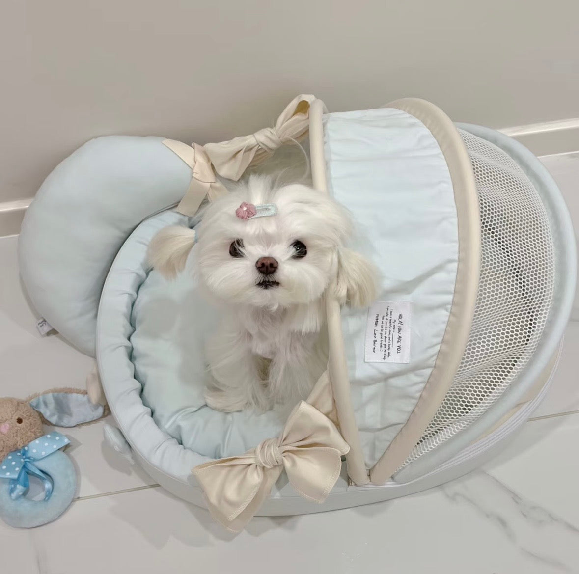 Petman Star Dream Blue Basket Two sides Washable Pet Nest Bed - kikiandpuppies