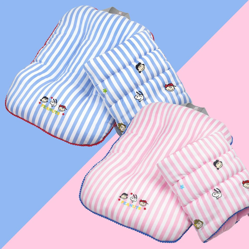 Peanuts Stripe Stroller Guard & Cushion - kikiandpuppies