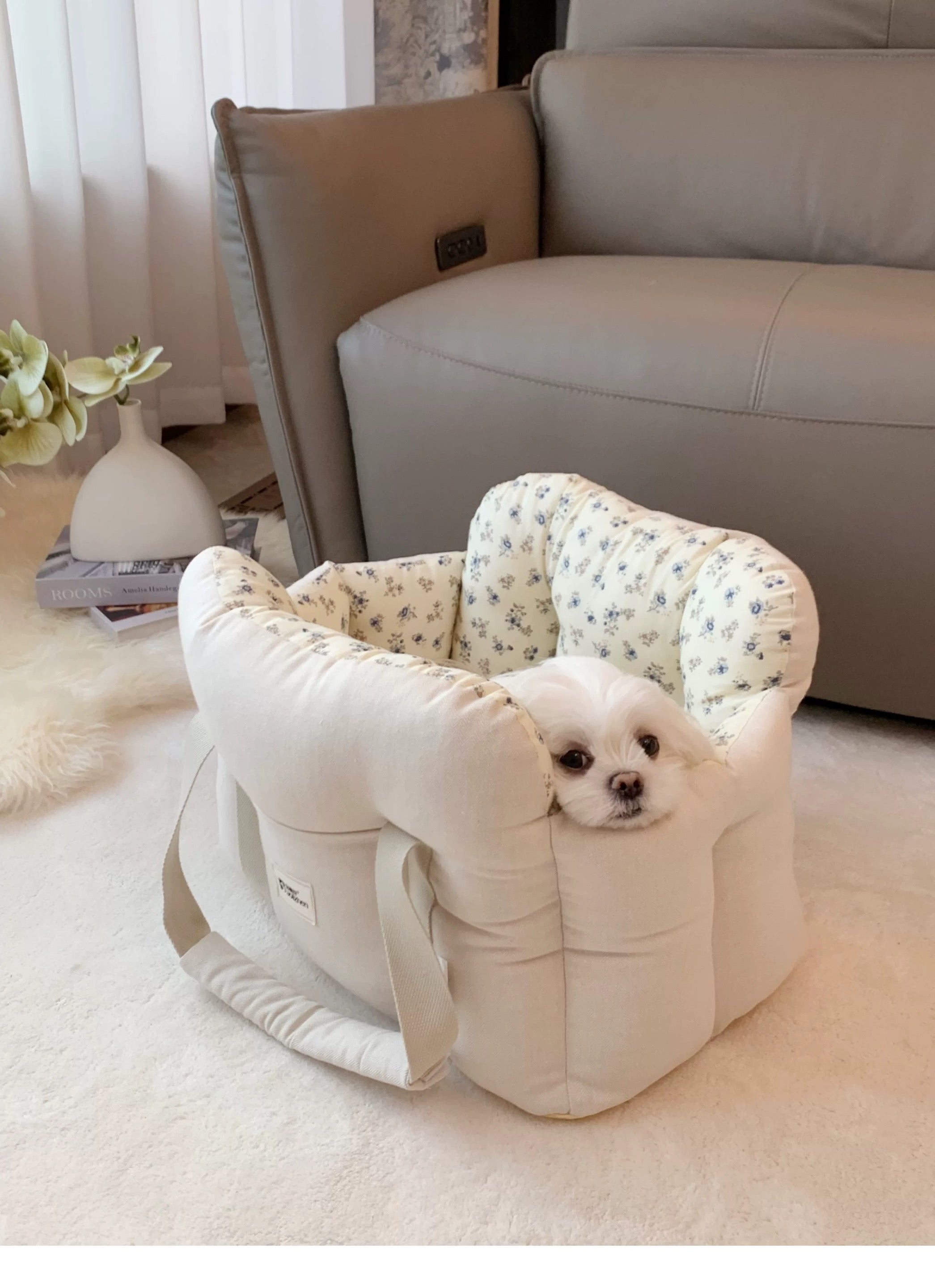 Cotton Single-Shoulder Pet Carrier for Small Dogs & Cats