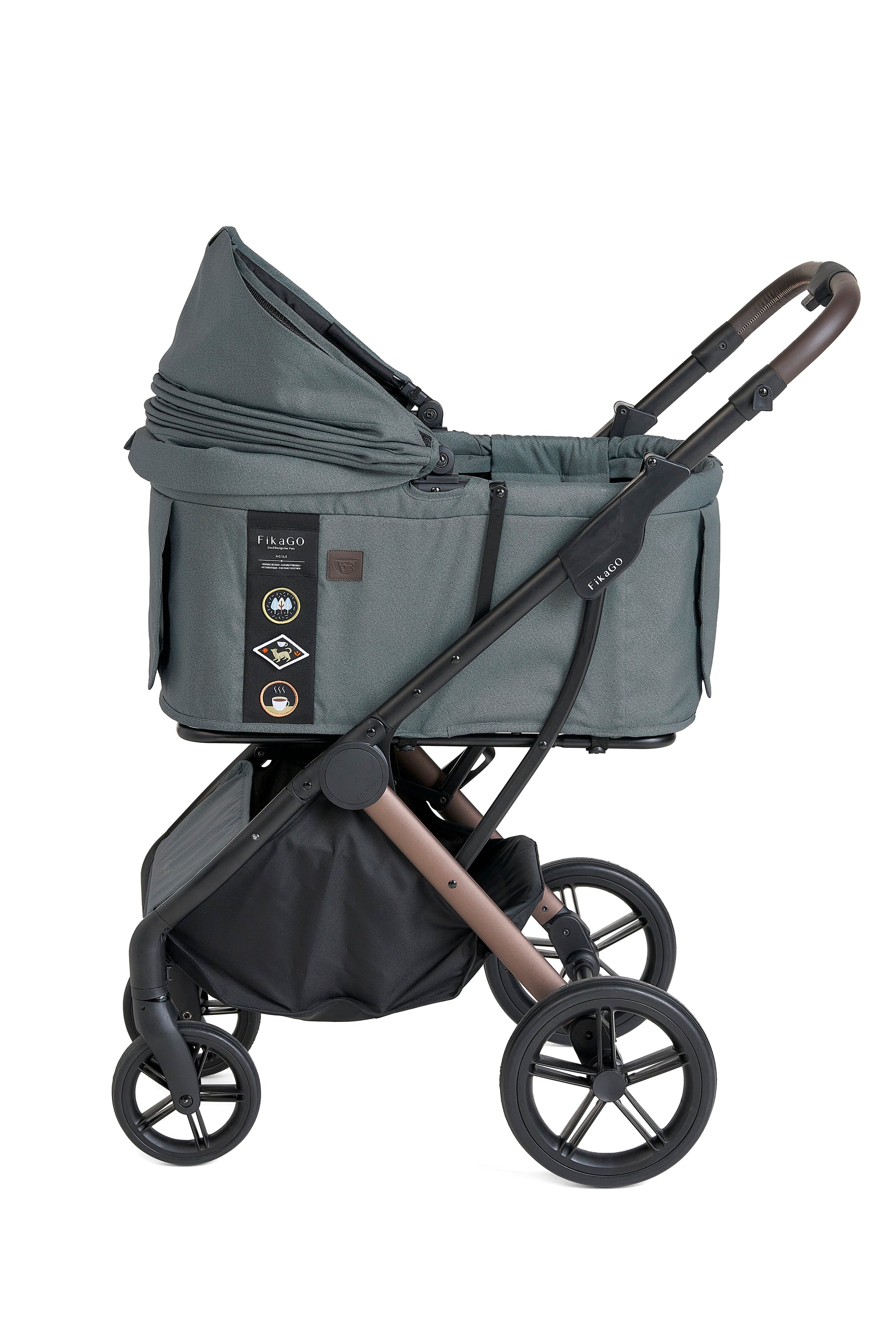 AGILE 2 | Auto Folding Medium Pet Stroller - kikiandpuppies