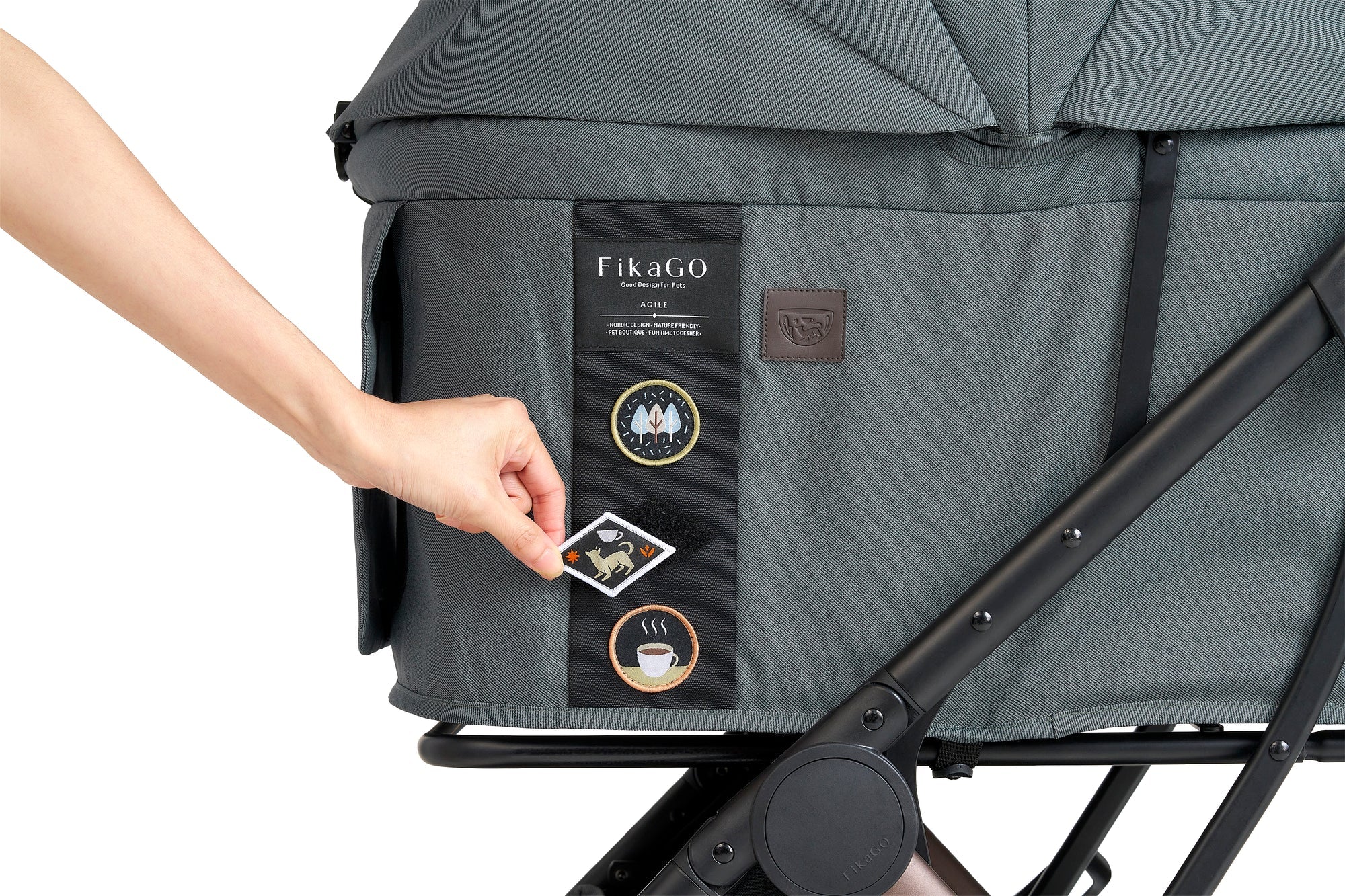 AGILE 2 | Auto Folding Medium Pet Stroller - kikiandpuppies