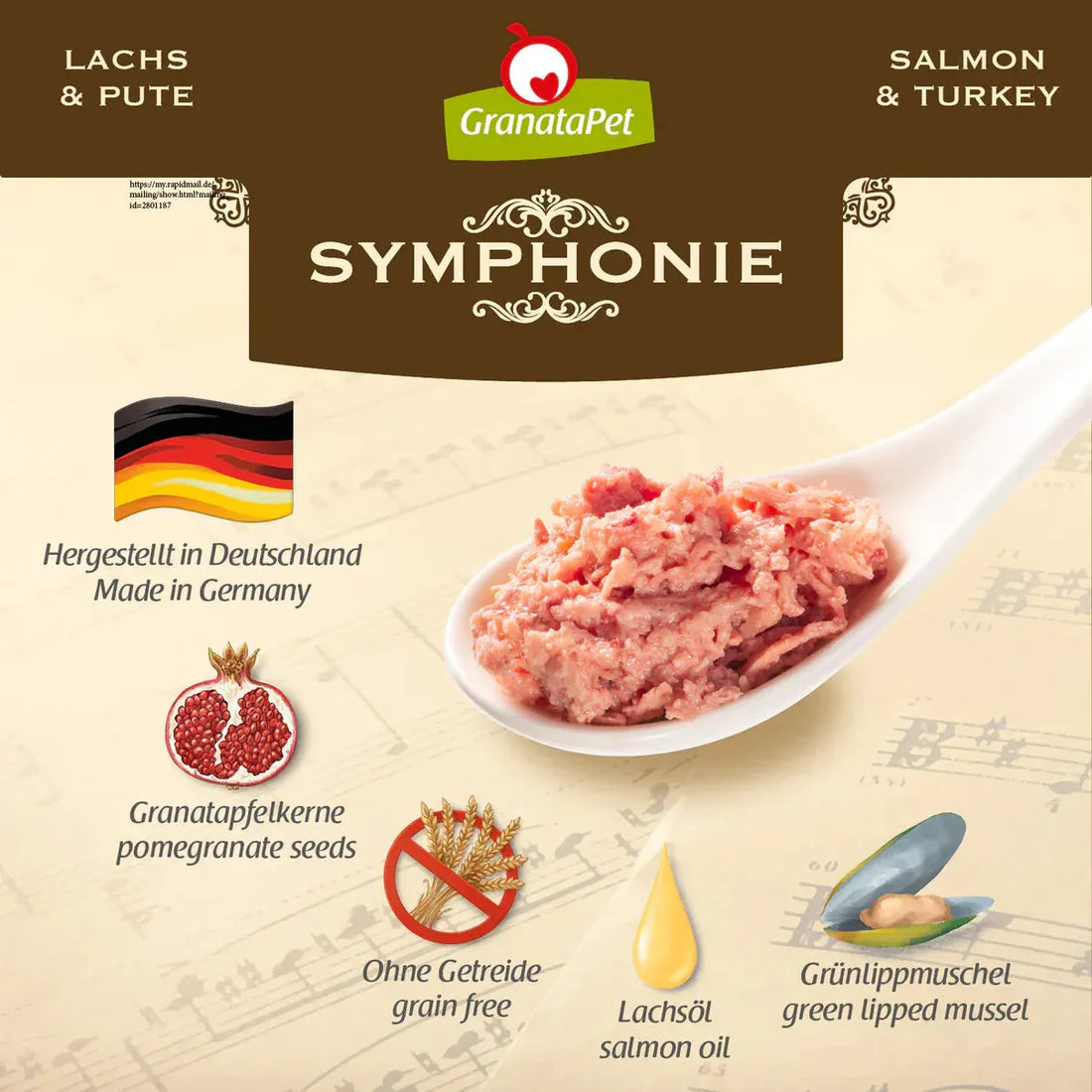 GranataPet Symphonie - No. 4 Salmon & Turkey Cat Wet Food - kikiandpuppies