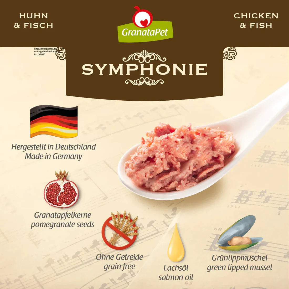 GranataPet Symphonie - No. 7 Chicken & Fish Cat Wet Food - kikiandpuppies