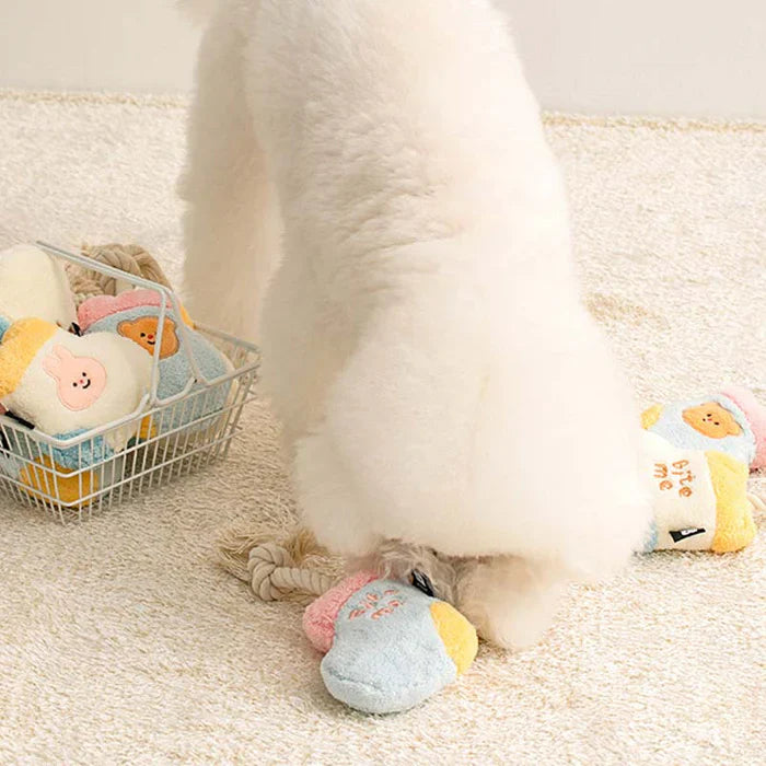 Socks Rope Tug Toy - Rabbit / Bear
