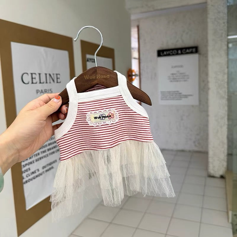 Striped Suspender Dress for Cat and Dog - kikiandpuppies