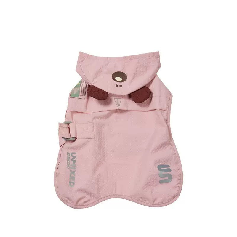 Waterproof Cute Bear Pet Rain Coat with Hood
