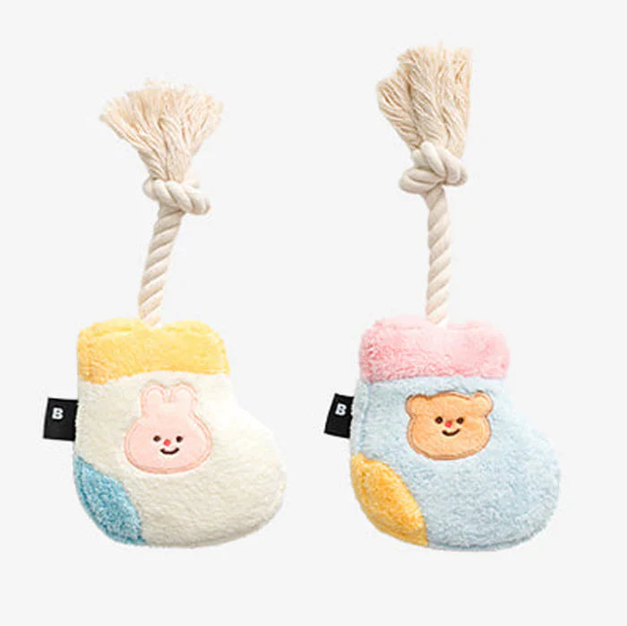 Socks Rope Tug Toy - Rabbit / Bear