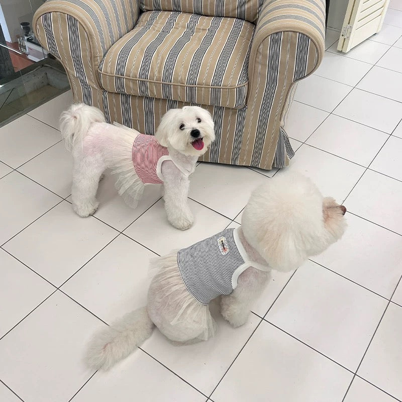 Striped Suspender Dress for Cat and Dog - kikiandpuppies
