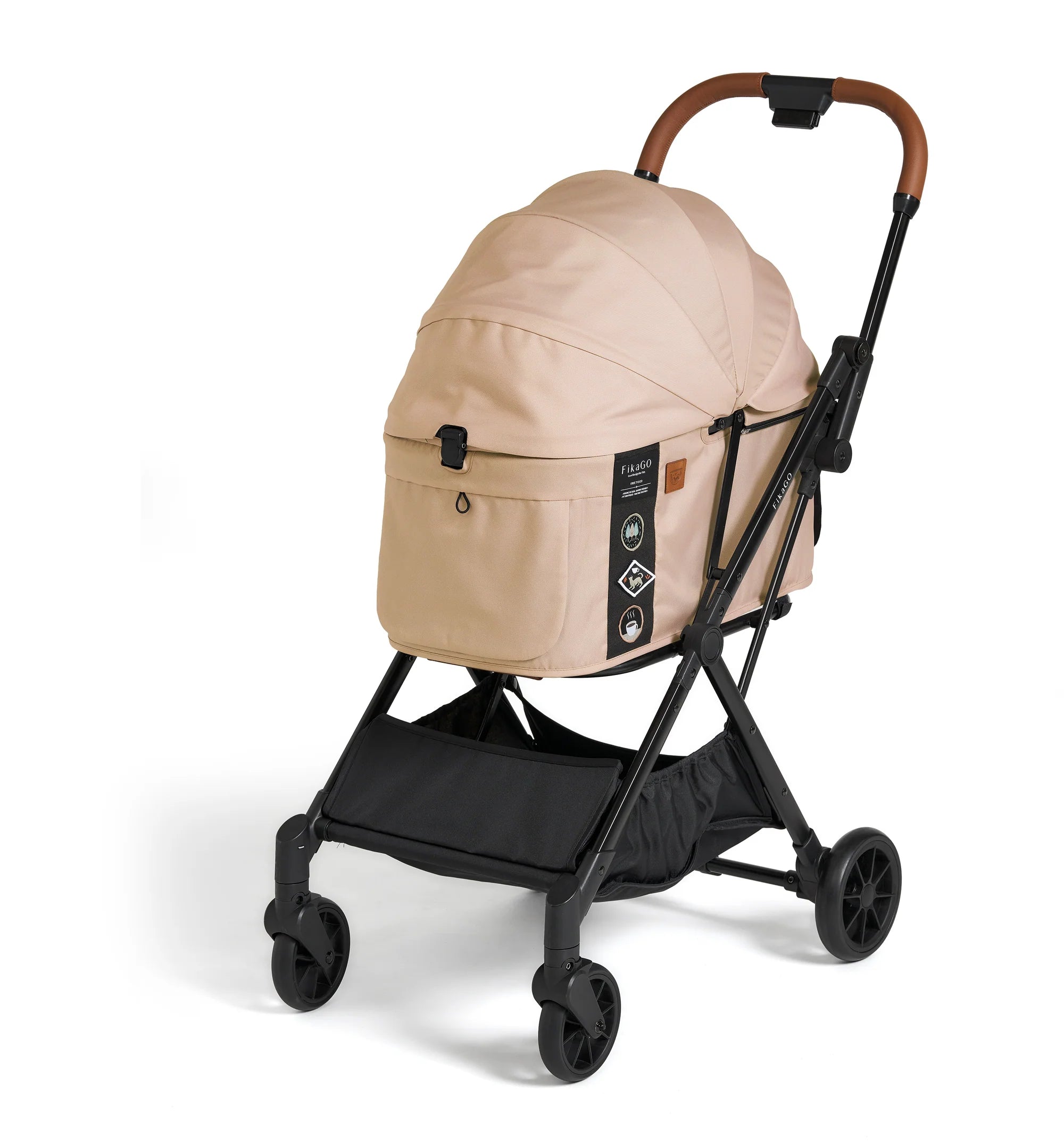 FikaGo FREE TO GO | Auto Quick Folding Pet Stroller - Hygge Beige - kikiandpuppies