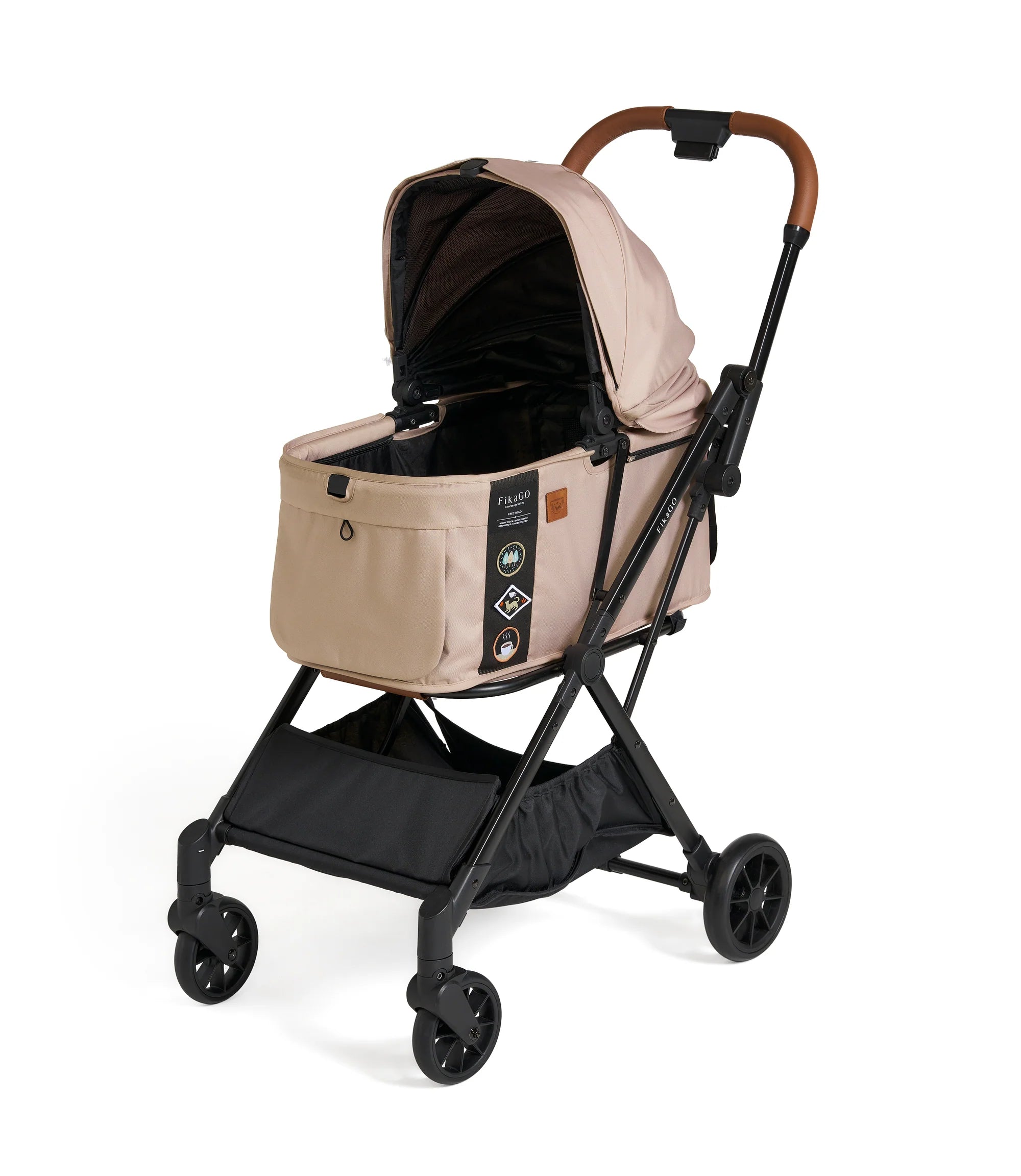 FikaGo FREE TO GO | Auto Quick Folding Pet Stroller - Hygge Beige - kikiandpuppies