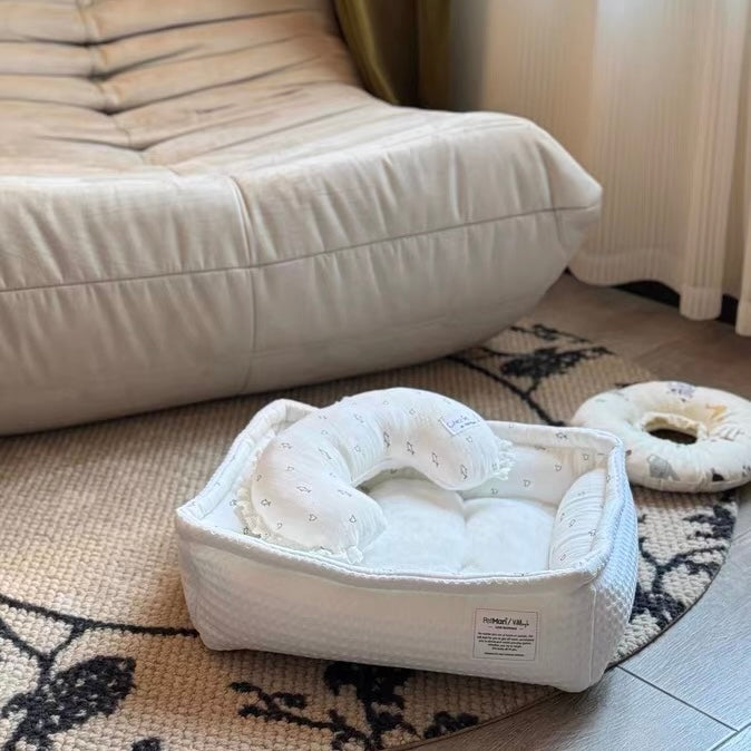 PetMan Baby Shark Plush Pet Bed Ultra Soft Cozy Nap Pad for Cats and Dogs