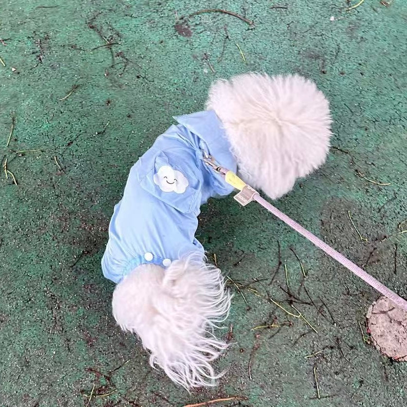 Waterproof Cute Pet Rain Coat with Hood - Full Leg Coverage