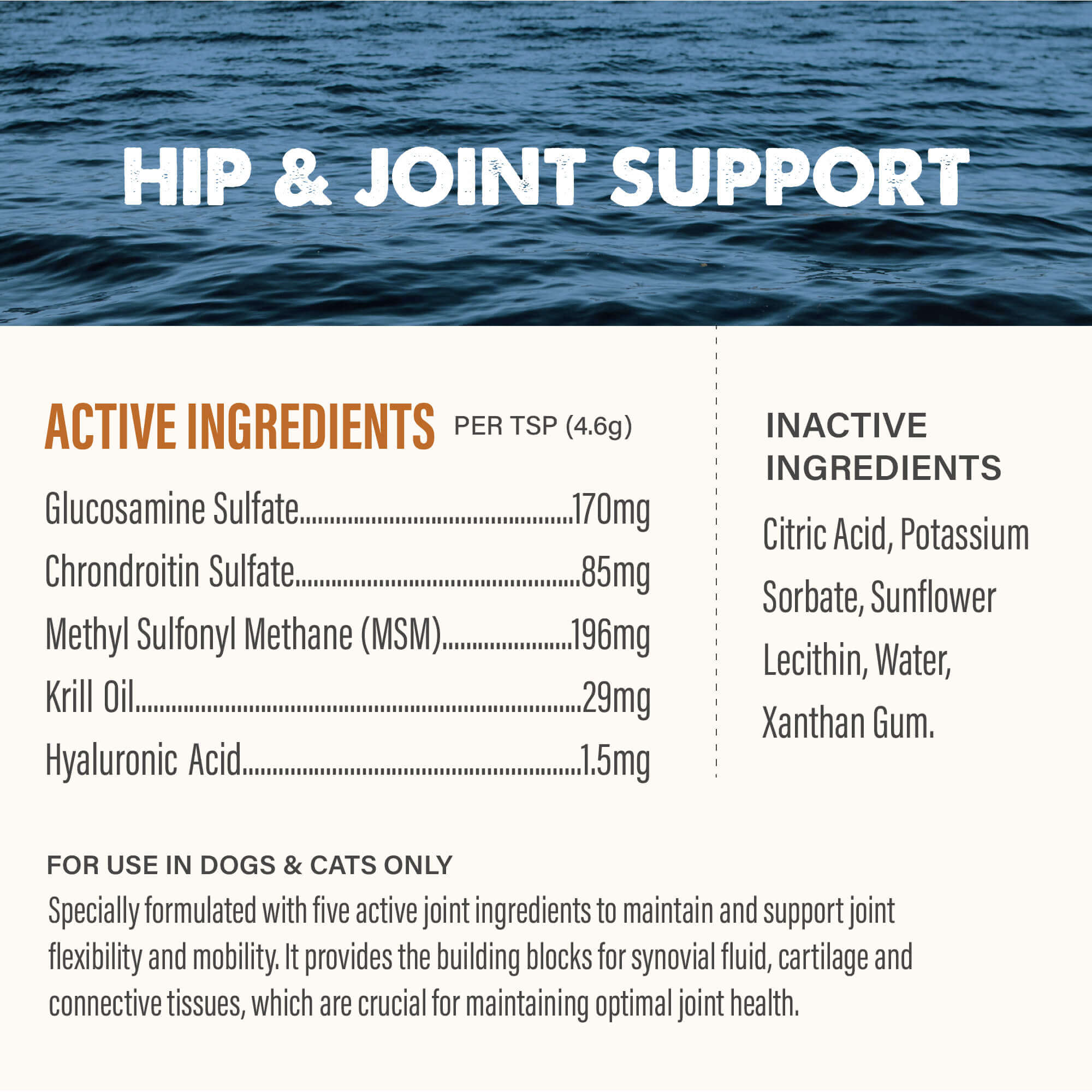 Grizzly Joint Aid Hip & Joint Support Liquid For Dogs & Cats 473ml