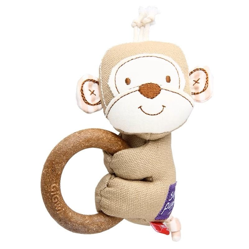 Pine Wood Chew Stick Hula Hoop with Squeaker - kikiandpuppies