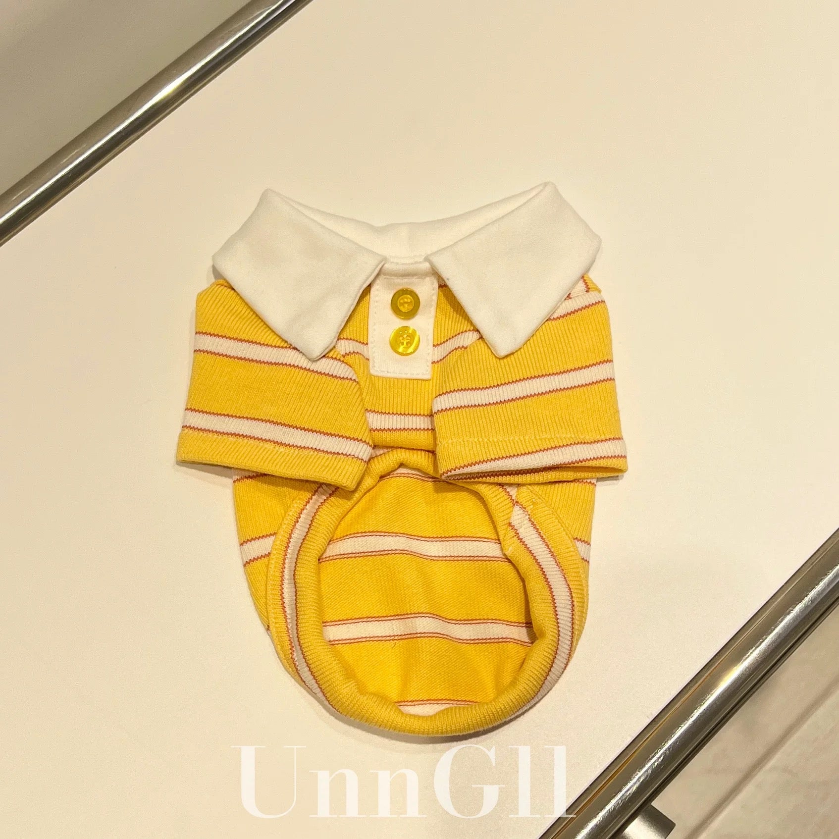 Pochacco Striped Vest Dog Clothing - Yellow