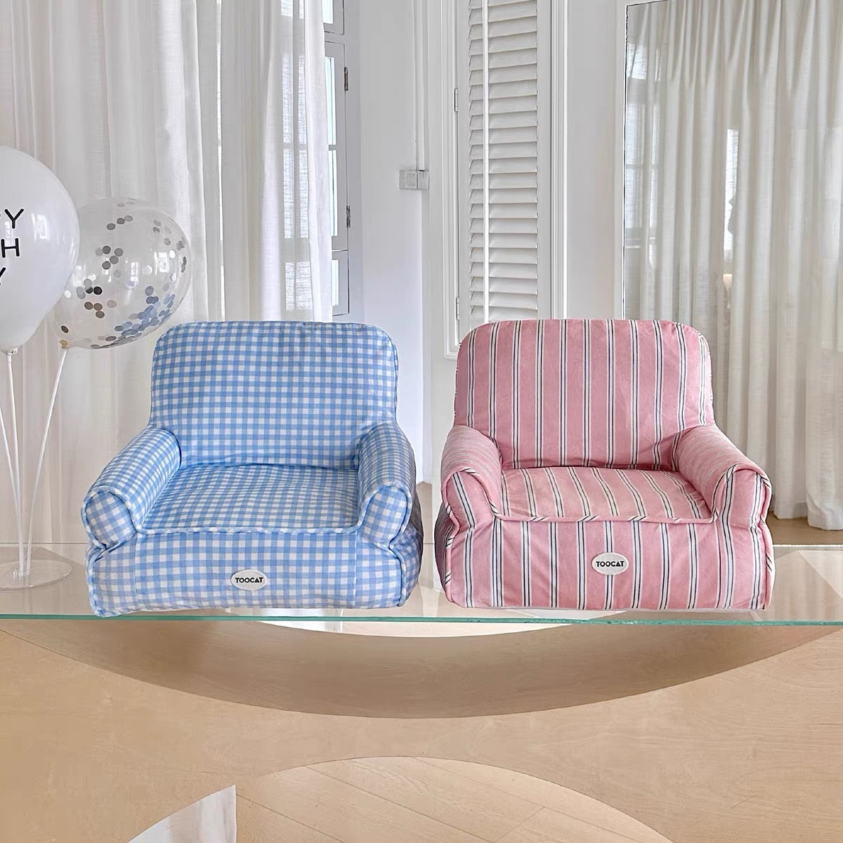 Cute Little Tofu Pet Sofa Bed Blue - kikiandpuppies
