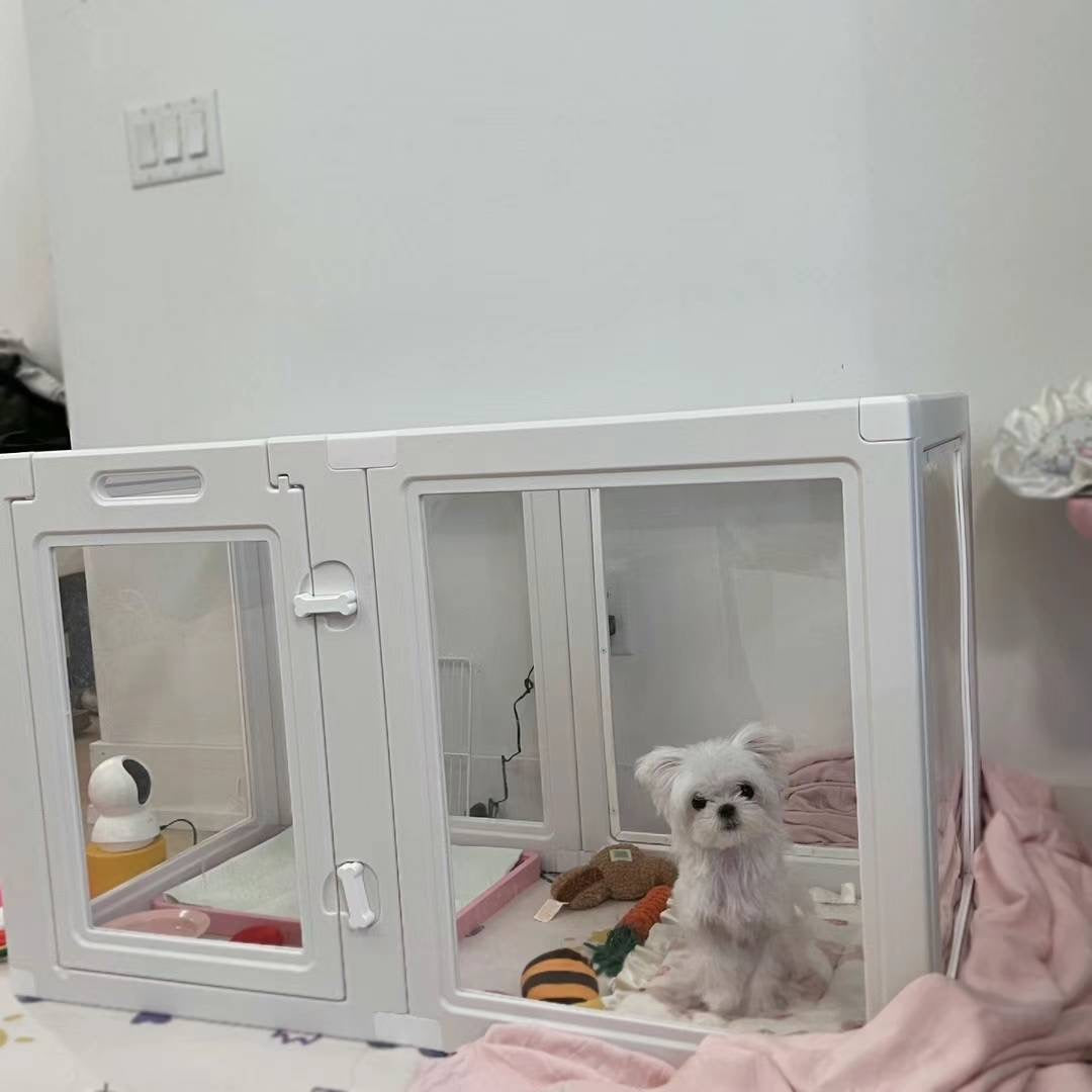 Acrylic Transparent Pet Playpen - kikiandpuppies