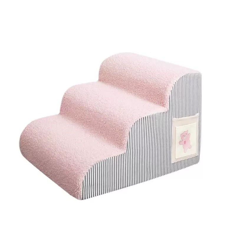 Little Bear Pet Stairs 3-Steps Sofa Bed Dog Ramp Removable Washable Cover