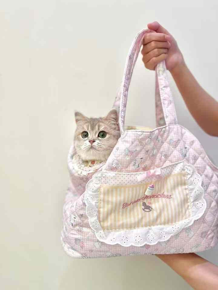Pet Cat Dog Sling Bag with Inner Cushion - kikiandpuppies