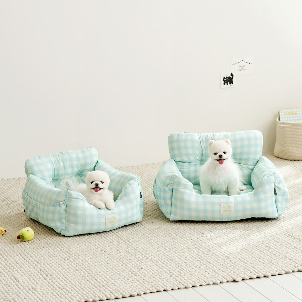 Woolly Creamy Pet Car Seat/ Sofa - kikiandpuppies