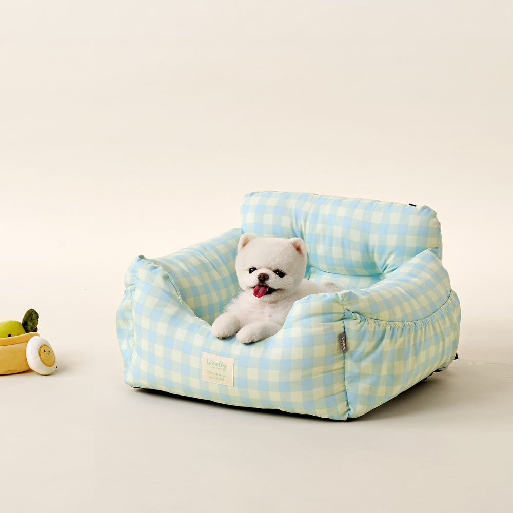 Woolly Creamy Pet Car Seat/ Sofa - kikiandpuppies