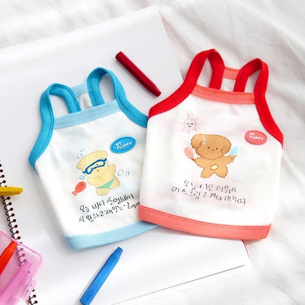 Myfluffy Birthday Diary Pet T-shirt Summer Top