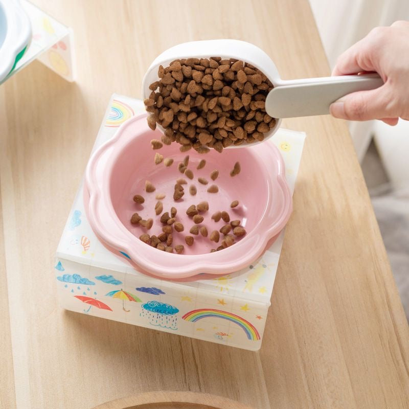 Pet Ceramic Cat Dog Bowls Set With Tray