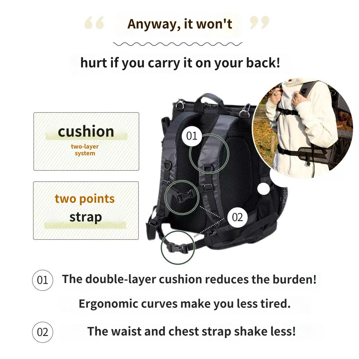 3 WAY BACK PACK CARRIER PET BAG