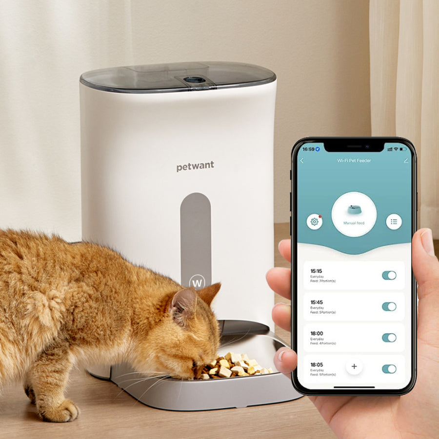 Petwant 4.5L Smart Automatic Pet Feeder with Camera