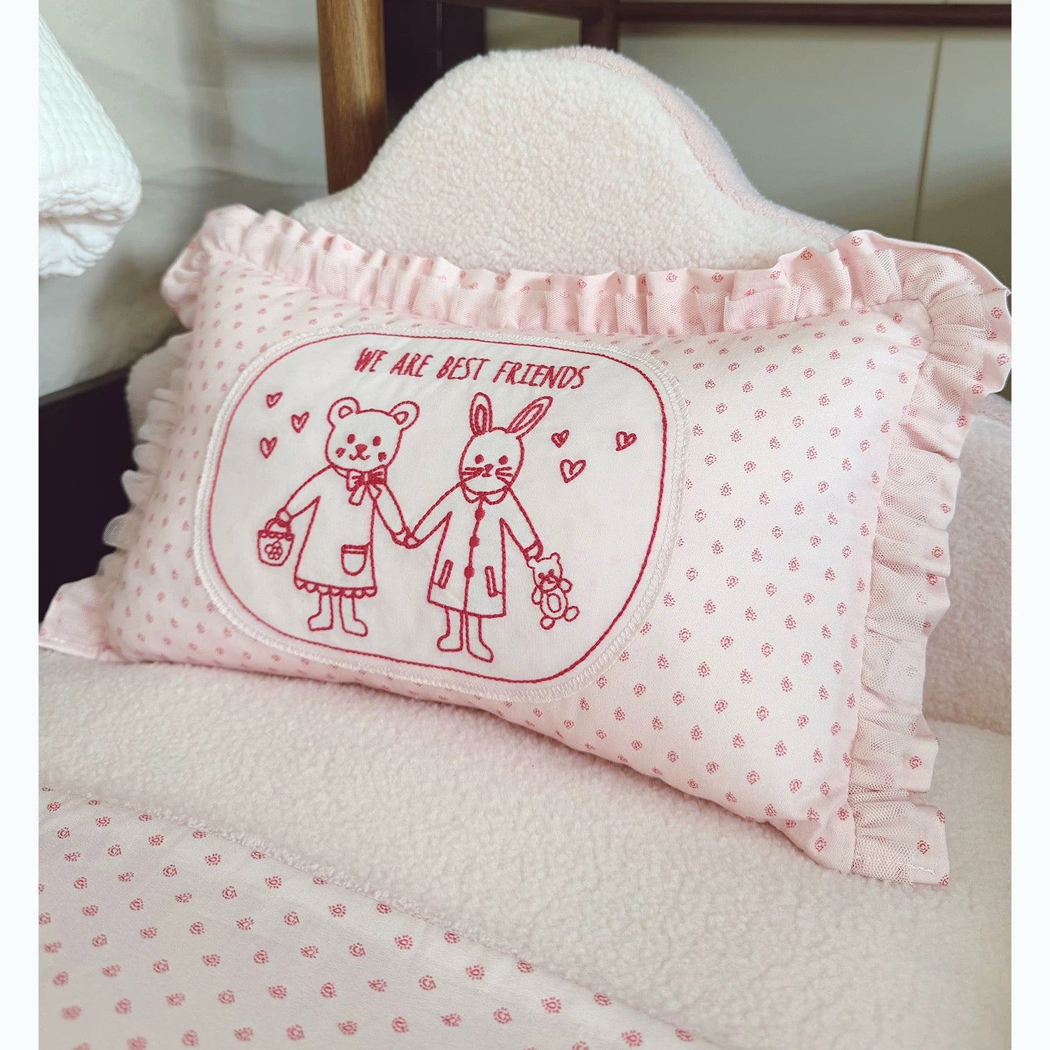 Nifty Fairy Premium Pink Bed Set With Pillow - kikiandpuppies