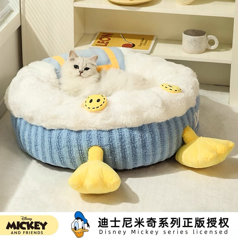 Disney Donald Duck Pet Warm Plush Removable Washable Cat Dog Bed