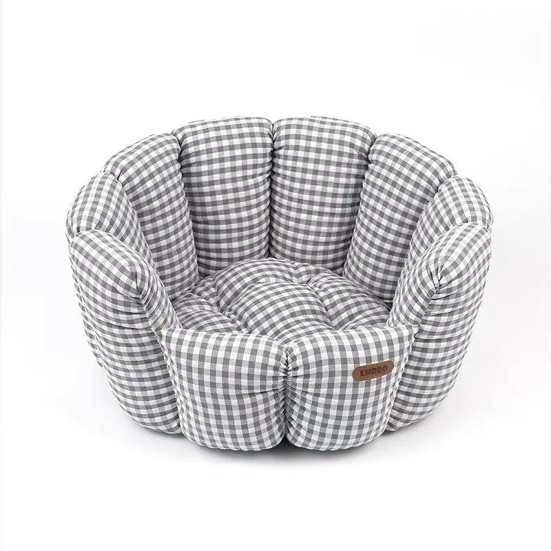 Checkered Pet Bed for Dachshunds and Small Pets