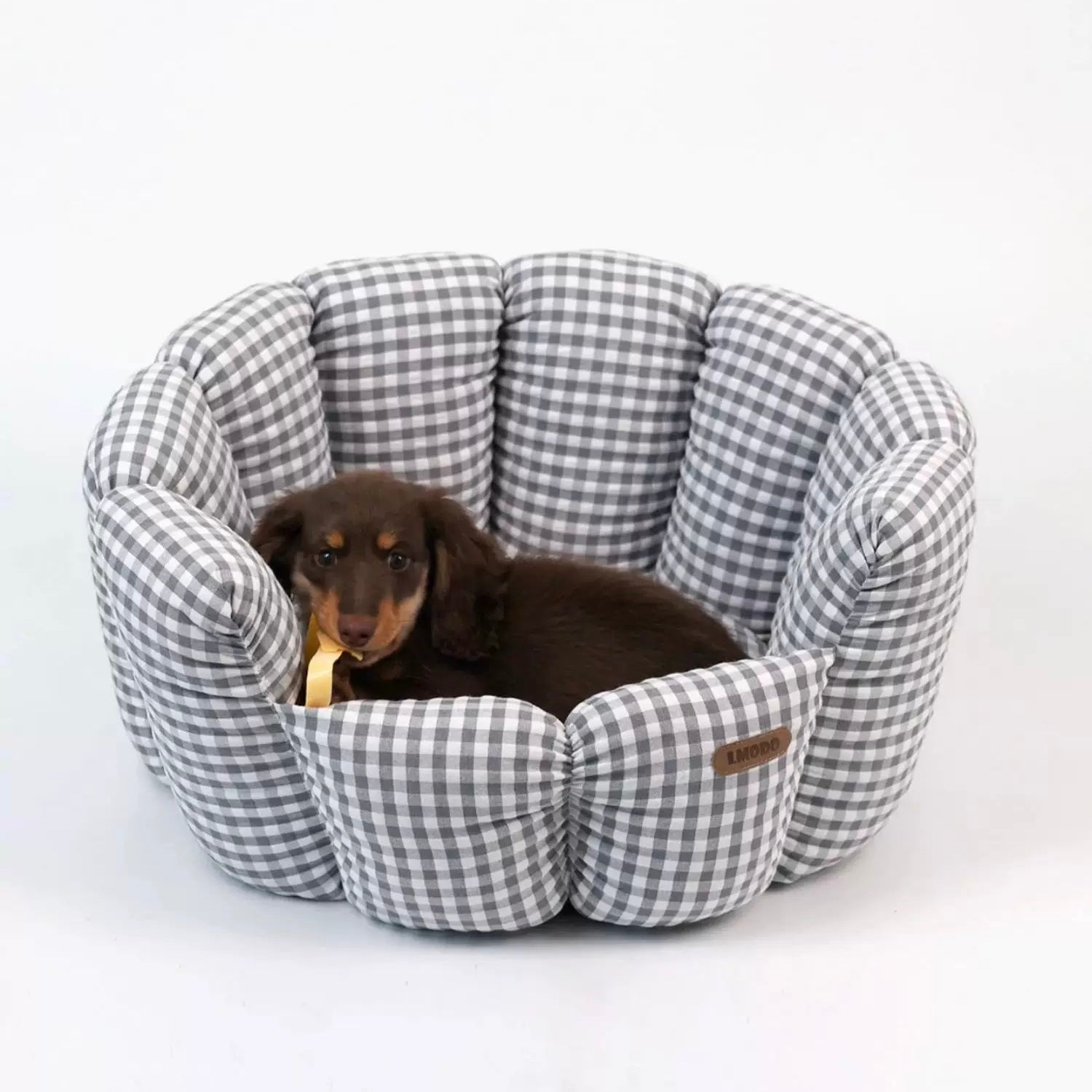 Checkered Pet Bed for Dachshunds and Small Pets