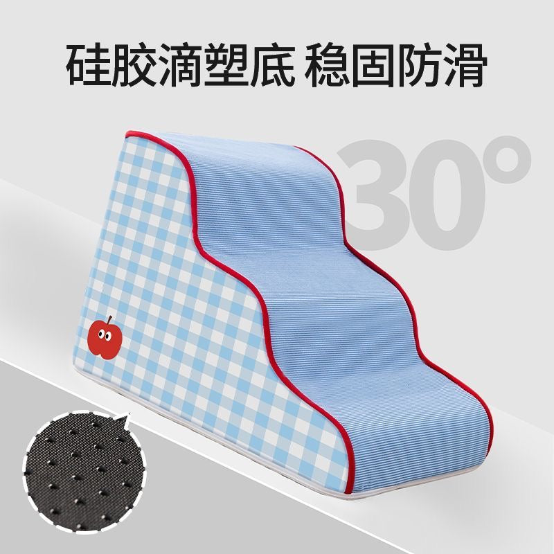 Pet Stairs 3-Steps Sofa Bed Dog Ramp - Blue