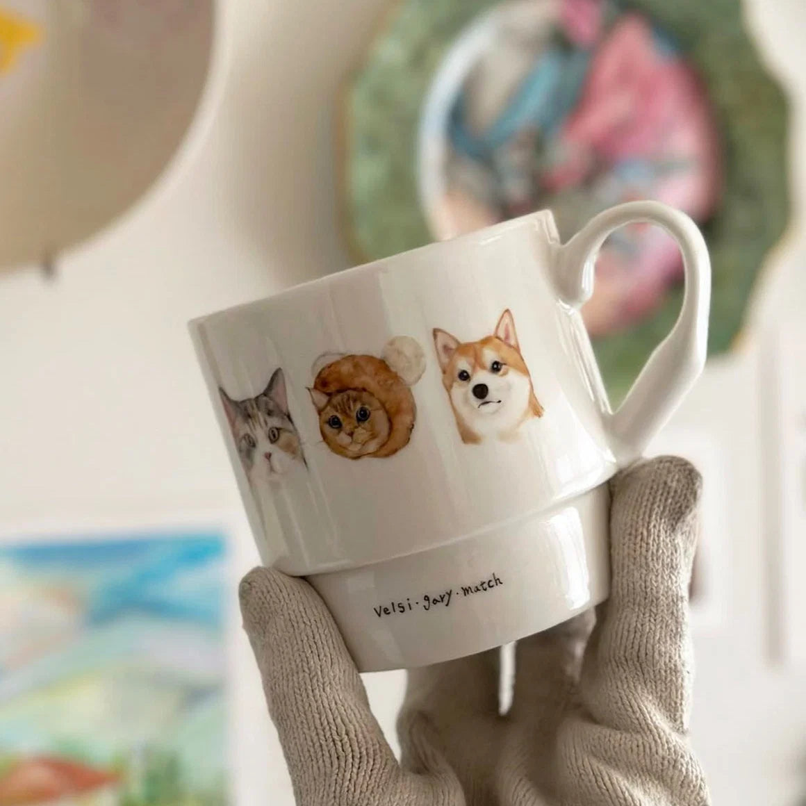 Custom Hand-Painted Pet Block Mug