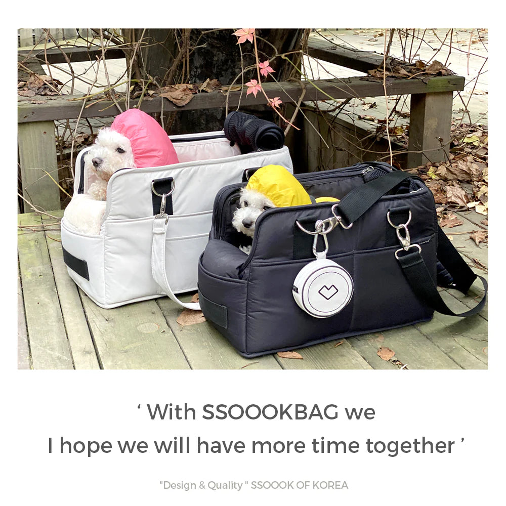 [SO-CA001] SSOOOK Pet Car Seat Bag 15Beige - kikiandpuppies