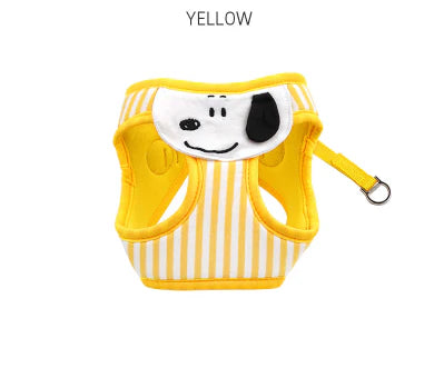 Parisdog Snoopy Bib Harness With Leash - Yellow