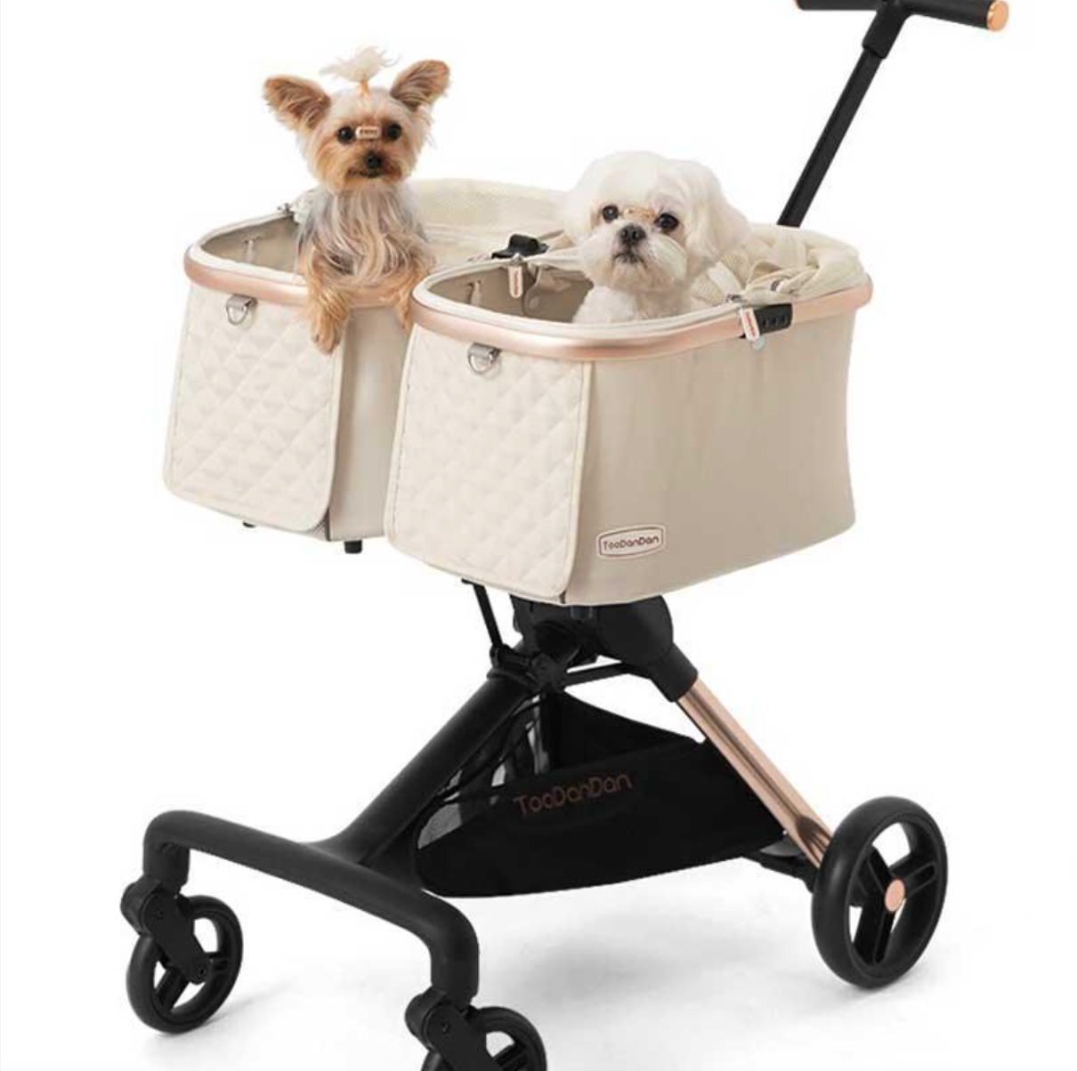 TooDanDan Twin Two-Seater Pet Stroller - kikiandpuppies