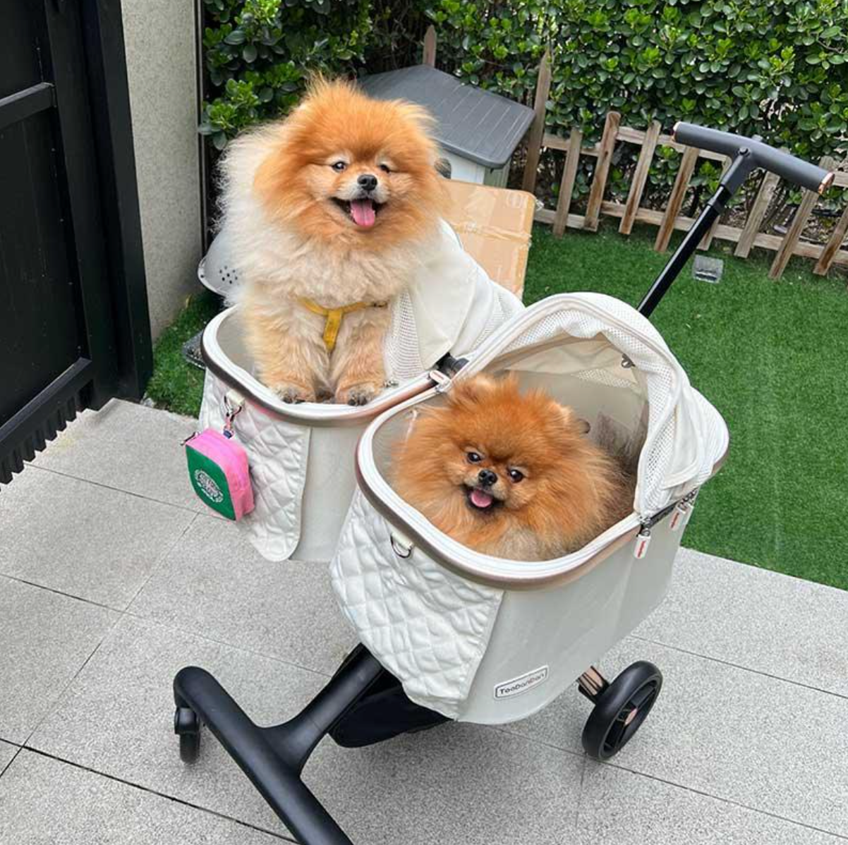 TooDanDan Twin Two-Seater Pet Stroller - kikiandpuppies