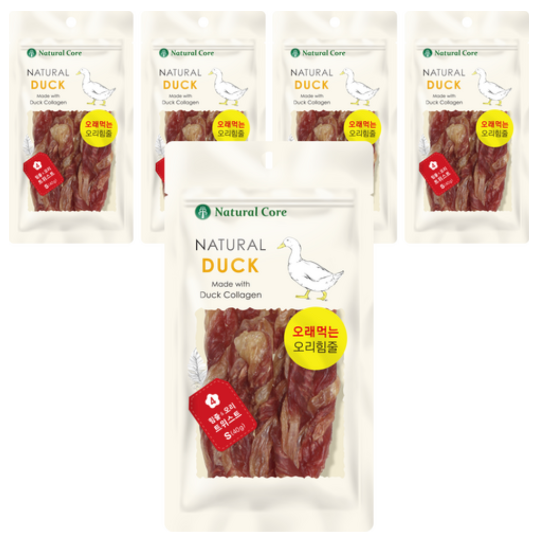 Natural Core Duck Tendon 40g x 6 Packs Dog Duck Treats