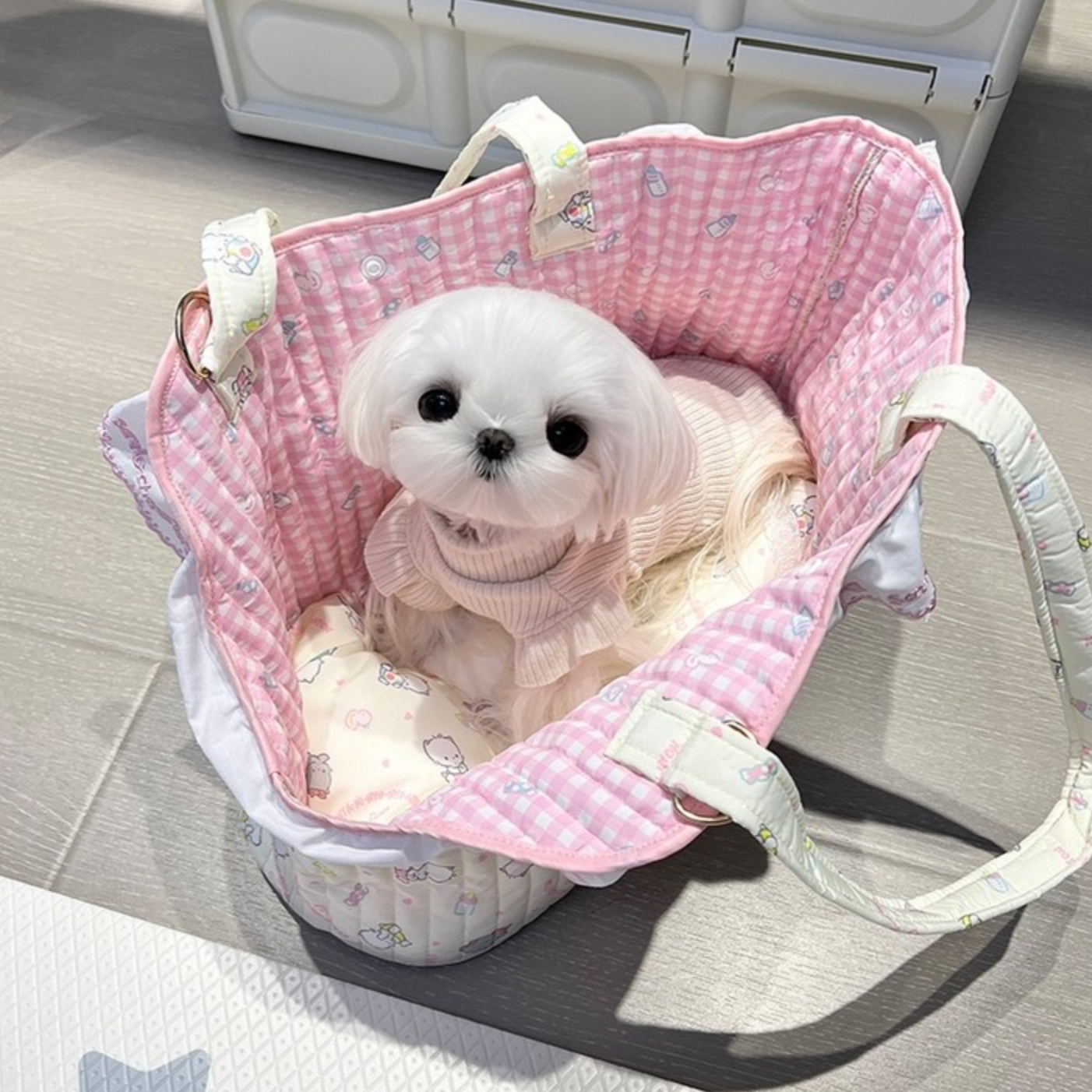 Pet Cat Dog Sling Bag with Inner Cushion - kikiandpuppies