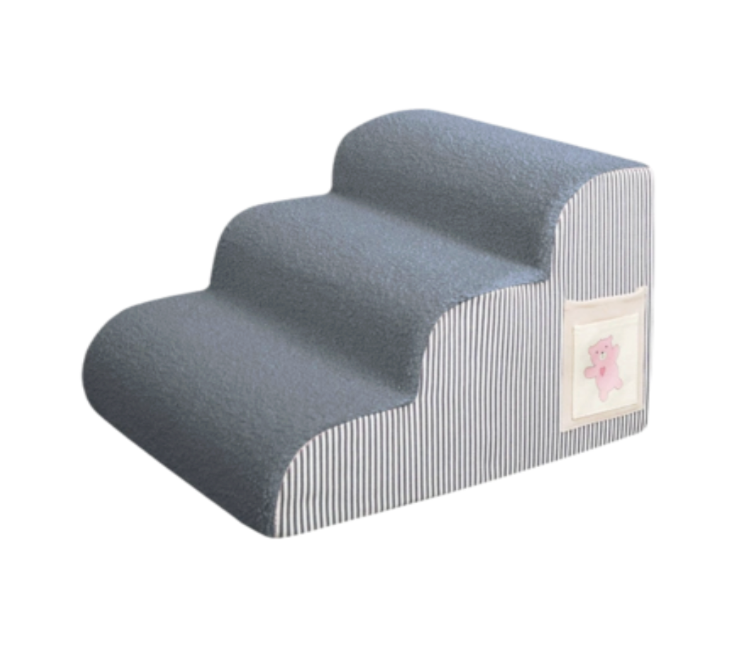 Little Bear Pet Stairs 3-Steps Sofa Bed Dog Ramp Removable Washable Cover