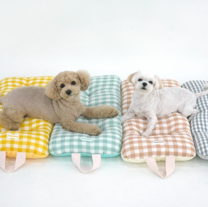 Brief Check Double-Sided Stroller Cushion