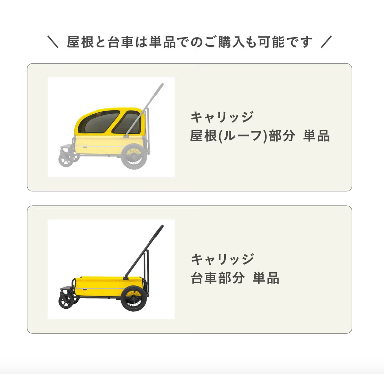 AirBuggy Carriage 2-Piece Set [Cart & Roof] for Large Dog (55kg Load Capacity )