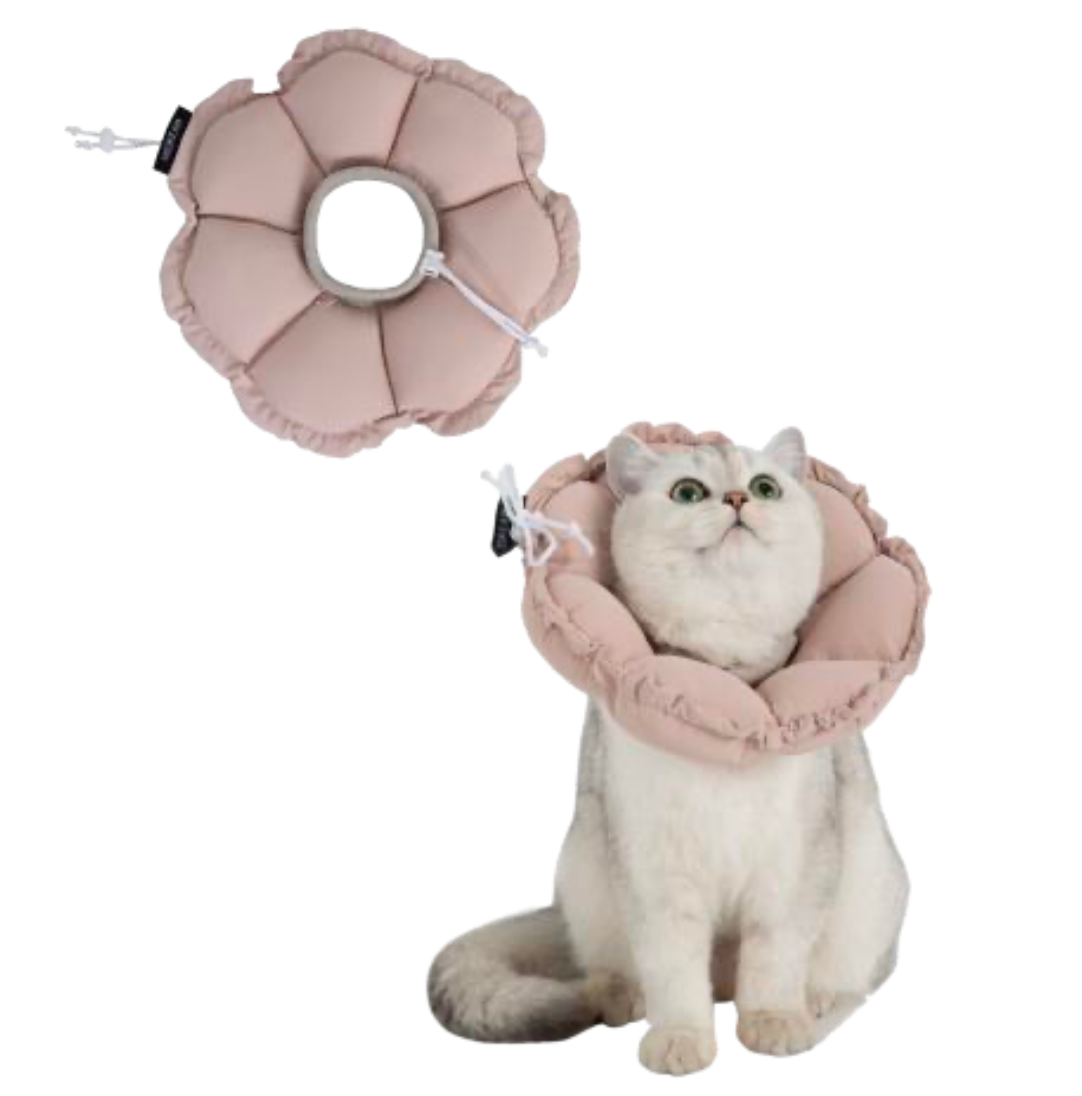 Floral Elizabeth Collar - Comfortable for Eating and Sleeping - kikiandpuppies