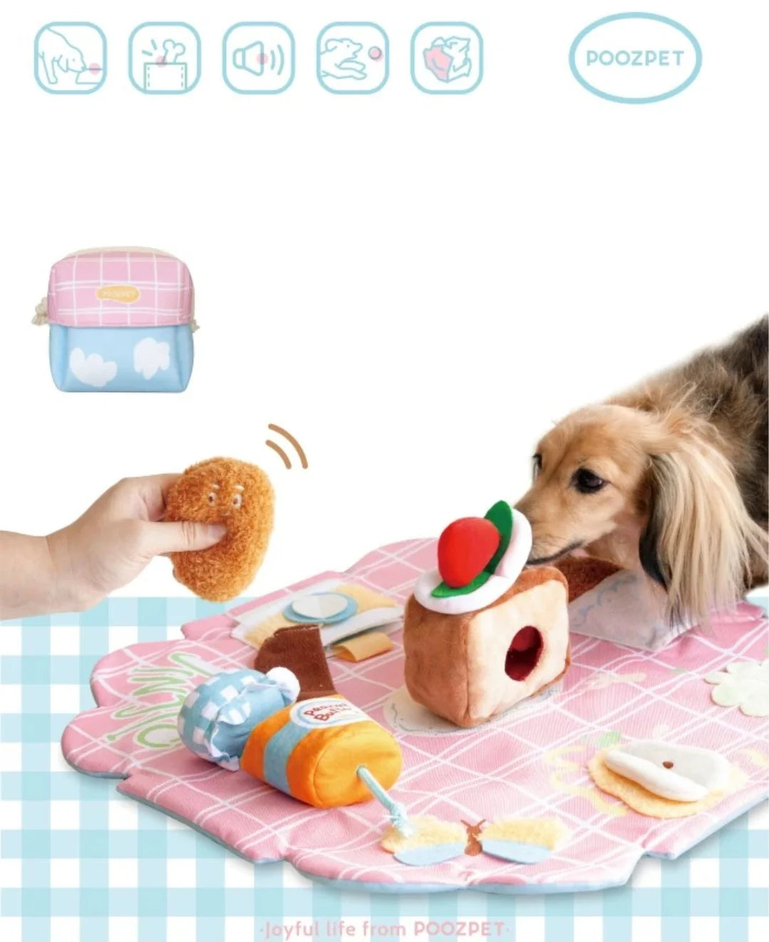Poozpet Picnic Box Snuffle Toy - kikiandpuppies