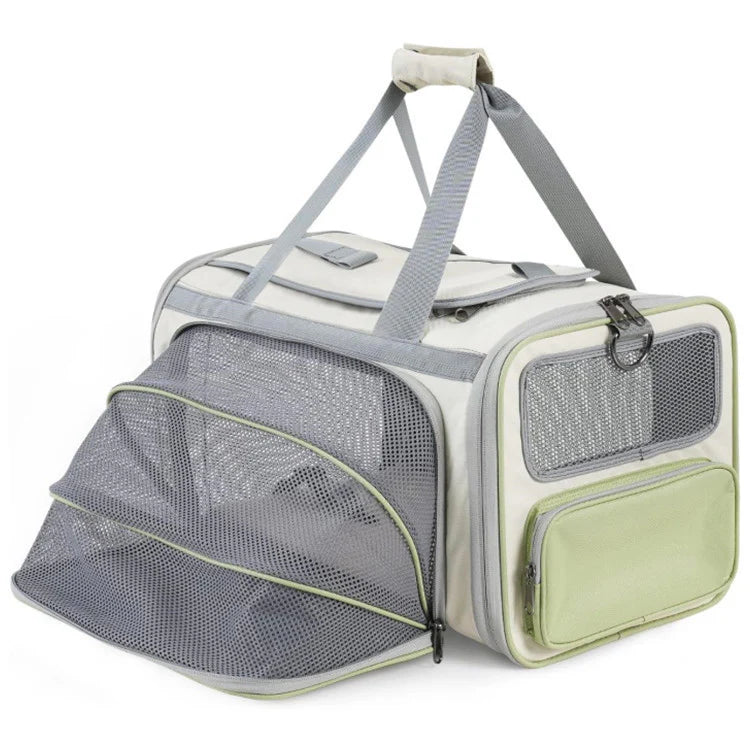Lightweight Foldable Pet Carrier with Straps Airline Approved Bag